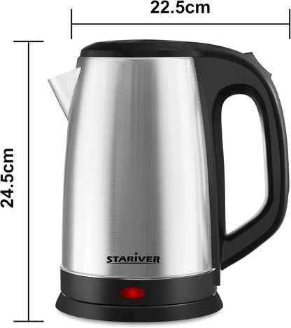 Stariver 2.5L Large Electric Kettle, BPA-Free Stainless Steel Water Kettle
