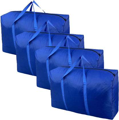 100L Extra Large Storage Bags, Big Moving Bags with Strong Zippers & Carrying Handles, Packing Bags for Moving, Storage, Travel and Camping, Storage Totes For Space Saving (Black)