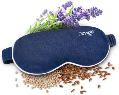 NEWGO Microwave Heated Eye Mask Soothing Relief for Dry Eyes, Heat Therapy Warm Eye Compress with Removable Cover for Stye, Blepharitis, Relaxation or Gift Choice - Blue