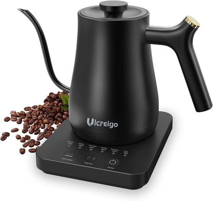 Gooseneck Kettle，0.8L Temperature Control Electric Tea Kettle