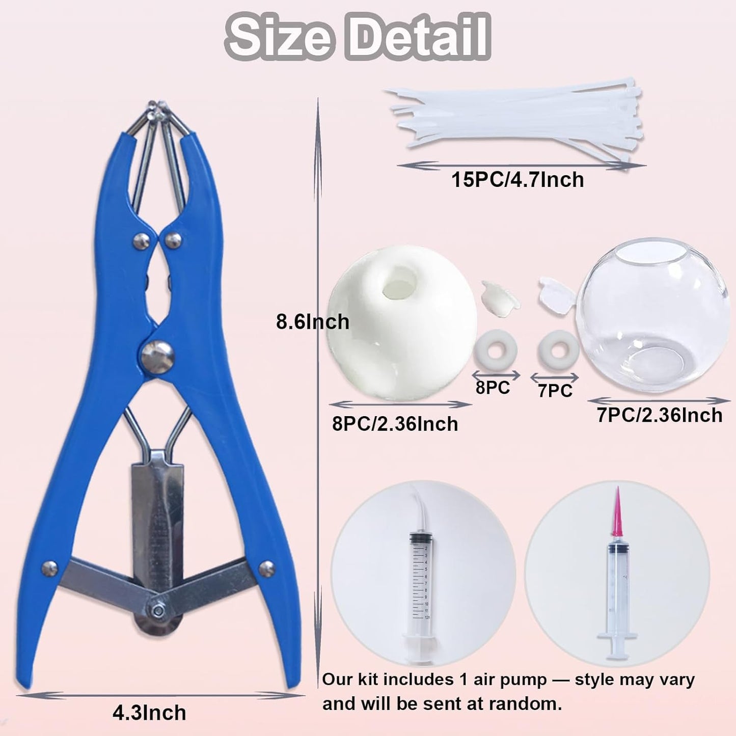 15pcs DIY Stress Ball Kit – Blank Skins with Air Pump & Expander Tool for Making Pressure Balls, Make Your Own Fidget Pressure Balls (15Transparent)