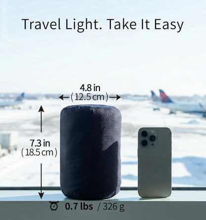 Litume Travel Blanket Lightweight and Breathable, 67 x 48 in Soft Airplane Flight Blanket for Travelers, Foldable Camping Sheet with Stuff Sack for Train, Camp, backpacking, office, home (Velvet E650)