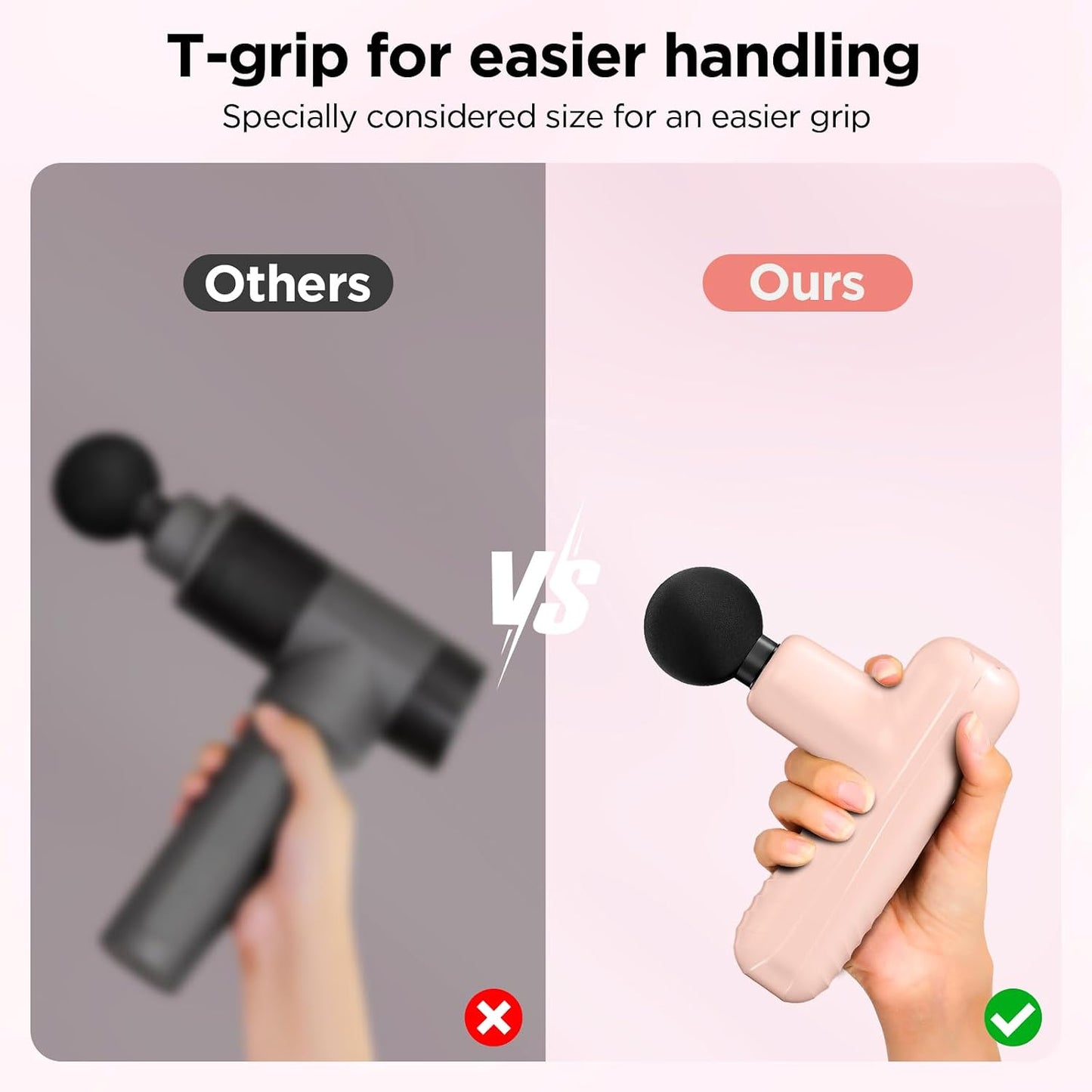 Mini Massage Gun, Powerful Handheld Muscle Massager for Muscle Relaxation, Deep Tissue Percussion Small Massage Gun Travel Massager with 4 Massage Heads Silent Brushless Motor, Black