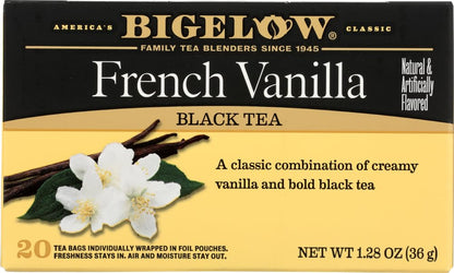 Bigelow Tea Black Tea 6 Flavor Variety Pack, Caffeinated Tea with Mint, Lemon, Constant Comment, English Teatime, Earl Grey, and Vanilla Chai, 20 Count Box (Pack of 6), 120 Total Tea Bags