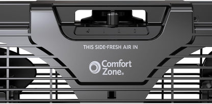Comfort Zone Twin Window Fan with Reversible Airflow Control, 9 inch, Auto-Locking Expanders, 2 Speed Fan, Dual Fan, Exhaust, Airflow 9.84 ft/sec, Ideal for Home, Kitchen, Bedroom & Office, CZ319WT