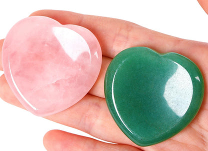 2PCS Worry Stone for Anxiety Tigers Eye Amethyst Healing Crystals Hand Thumb Stones Pocket Gemstones Meditation Accessories Oval Crystal Natural Relax Palm Stone Anxiety Relief Items Stocking Stuffers