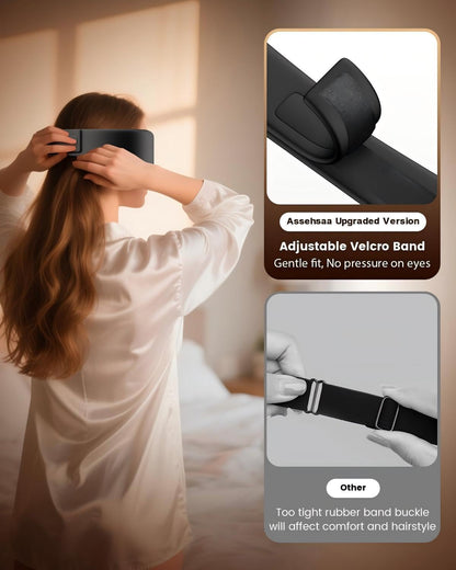 Cordless Heated Eye Mask, 4 Temp Timed Shutdown for Dry Eyes & Sleep Relief