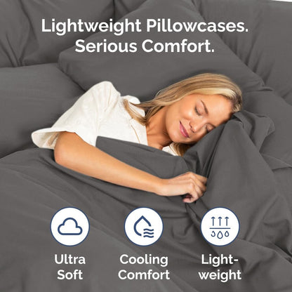 Standard Pillow Cases Set of 10 - Ultra Soft Hotel Quality Pillowcase Covers - Comfy, Cozy & Wrinkle Free - Shrink, Stain and Fade Resistant - Machine Washable Pillow Protectors - 10 Pcs Set - White - Colors A