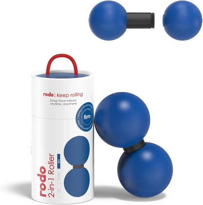 Rodo 2-in-1 Soft Peanut & Lacrosse Ball Roller | Deep Tissue Massage Tool for Fascia, Plantar Fasciitis, Hips & Back | Mobility & Recovery Roller | Compact, Travel-Friendly, Pilates & Therapy Ready