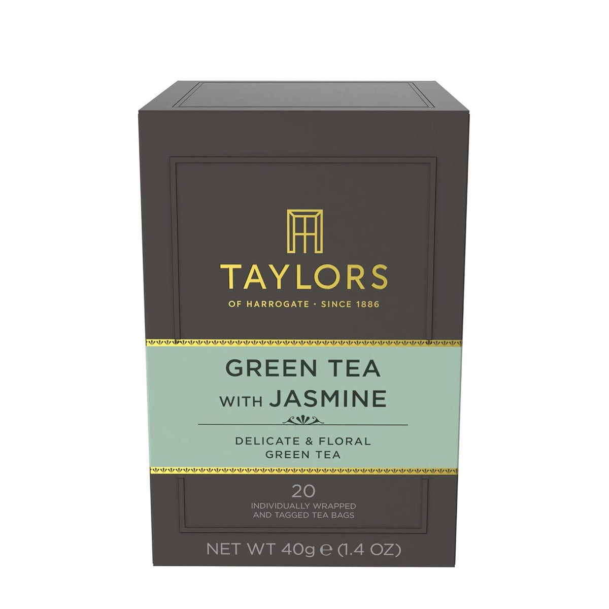 Taylors of Harrogate Green Tea with Jasmine Tea Bags, 20ct (Pack of 1)