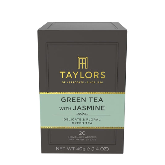 Taylors of Harrogate Green Tea with Jasmine Tea Bags, 20ct (Pack of 1)