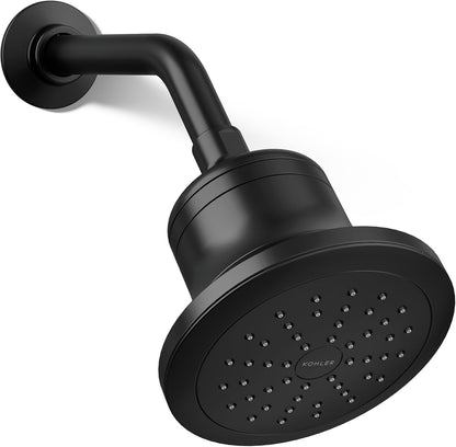 KOHLER 33631-Y-BN Cinq Round Single-Function Filtered Showerhead, Five-Layer Filtration, 2.5 GPM, Full Coverage Spray, Premium Durable Material, Vibrant Brushed Nickel