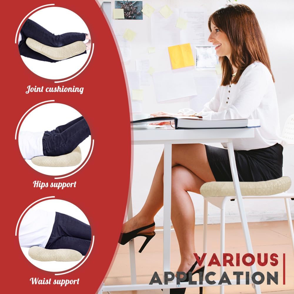 Stuffed Donut Pillow Seat Cushion | for Tailbone and Coccyx Pain, Hemorrhoids, Bed Sores, Pregnancy, Prostate, Surgery Recovery, Sitting Pressure Relief, for Home, Office and Car (Grey)