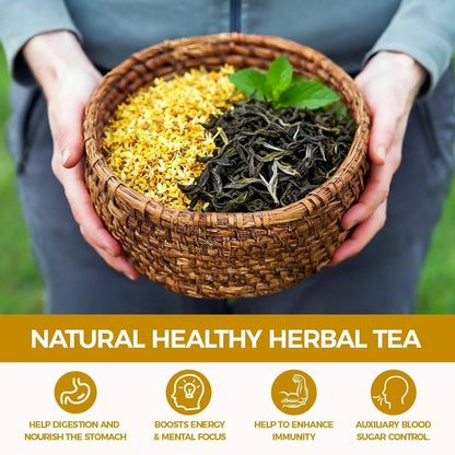 WOTIHA 40 Count Premium Osmanthus Oolong Tea Bags - 100% Natural, Aromatic Osmanthus Flavor, Smooth Oolong Taste, Additive-Free, Sugar-Free, Vegan