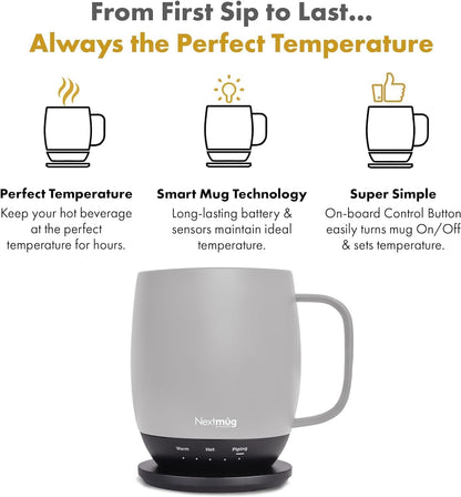 Nextmug - Temperature-Controlled, Self-Heating Coffee Mug