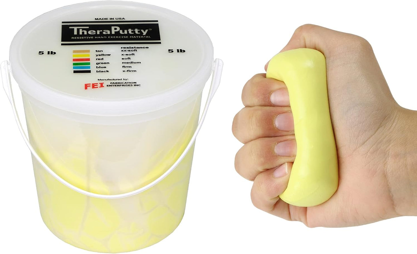 CanDo TheraPutty Standard Hand Exercise Putty For Rehabilitation, Exercises, Hand Therapy, and Occupational Therapy. Use To Strengthen Hand Muscles, Improve Fine Motor Skills, And Decrease Stress