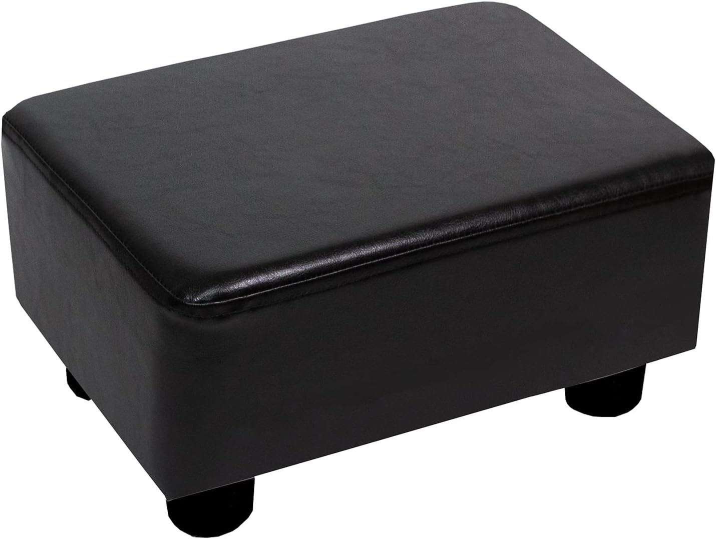 CAROLMADE Small Foot Stool Ottoman Footstool with Legs Under Desk Footrest for Living Room Bedroom and Office,Linen-Grey