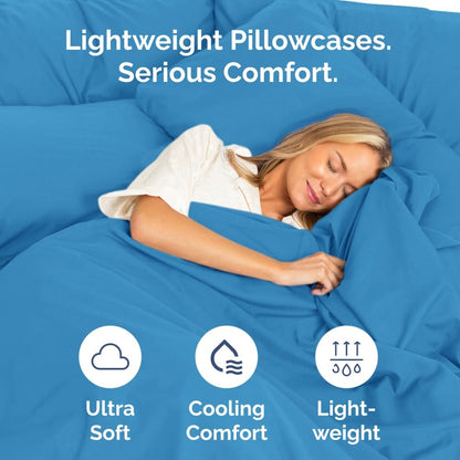 Standard Pillow Cases Set of 10 - Ultra Soft Hotel Quality Pillowcase Covers - Comfy, Cozy & Wrinkle Free - Shrink, Stain and Fade Resistant - Machine Washable Pillow Protectors - 10 Pcs Set - White - Colors B