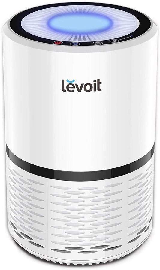 LEVOIT Air Purifiers for Bedroom Home Dorm, AHAM VERIFIDE, 3-in-1 Filter Cleaner With Aroma Pad, Filters Smoke, Allergens, Pet Dander, Odor, Dust, Office, Desktop, Core Mini-P, White