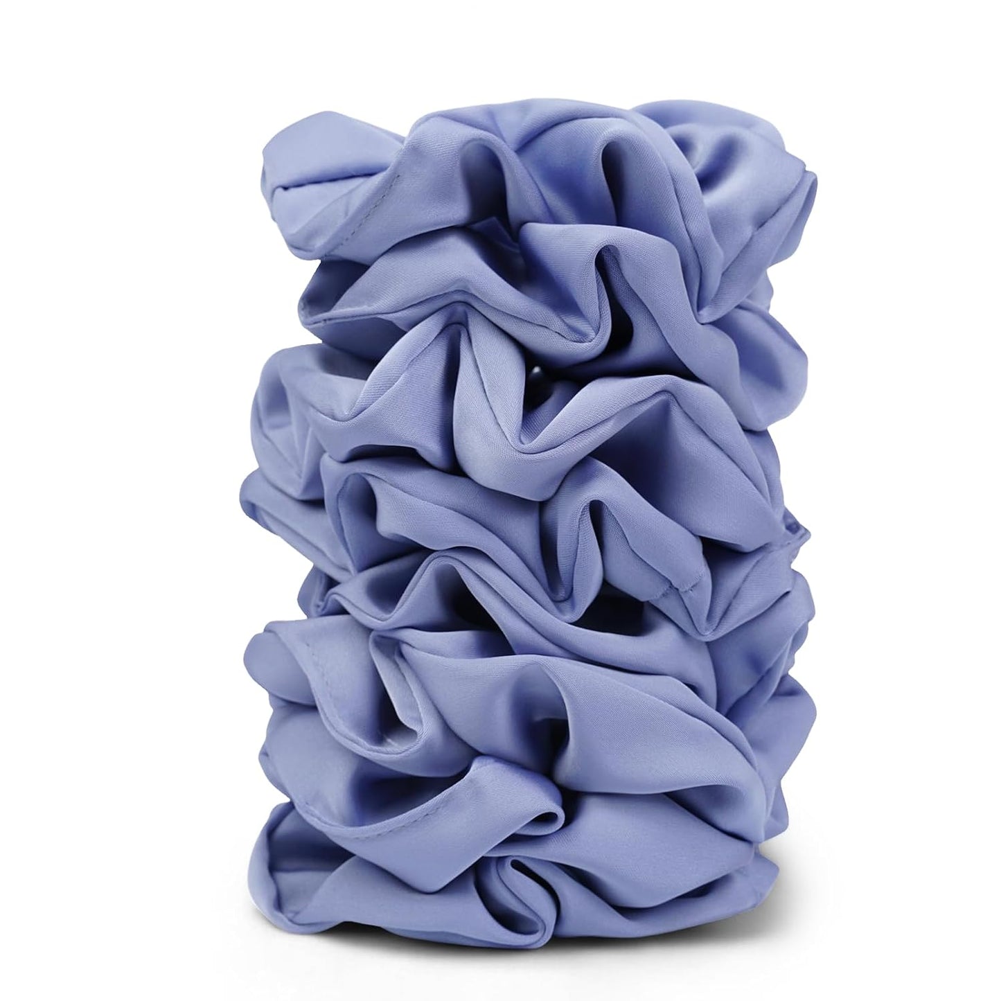 Satin Scrunchies for Women – 8PCS Blush & Brown Silk Hair Ties Set – No Crease, Frizz-Free, Gentle Elastic Hair Bands, Soft & Stylish Everyday Hair Accessories Gifts