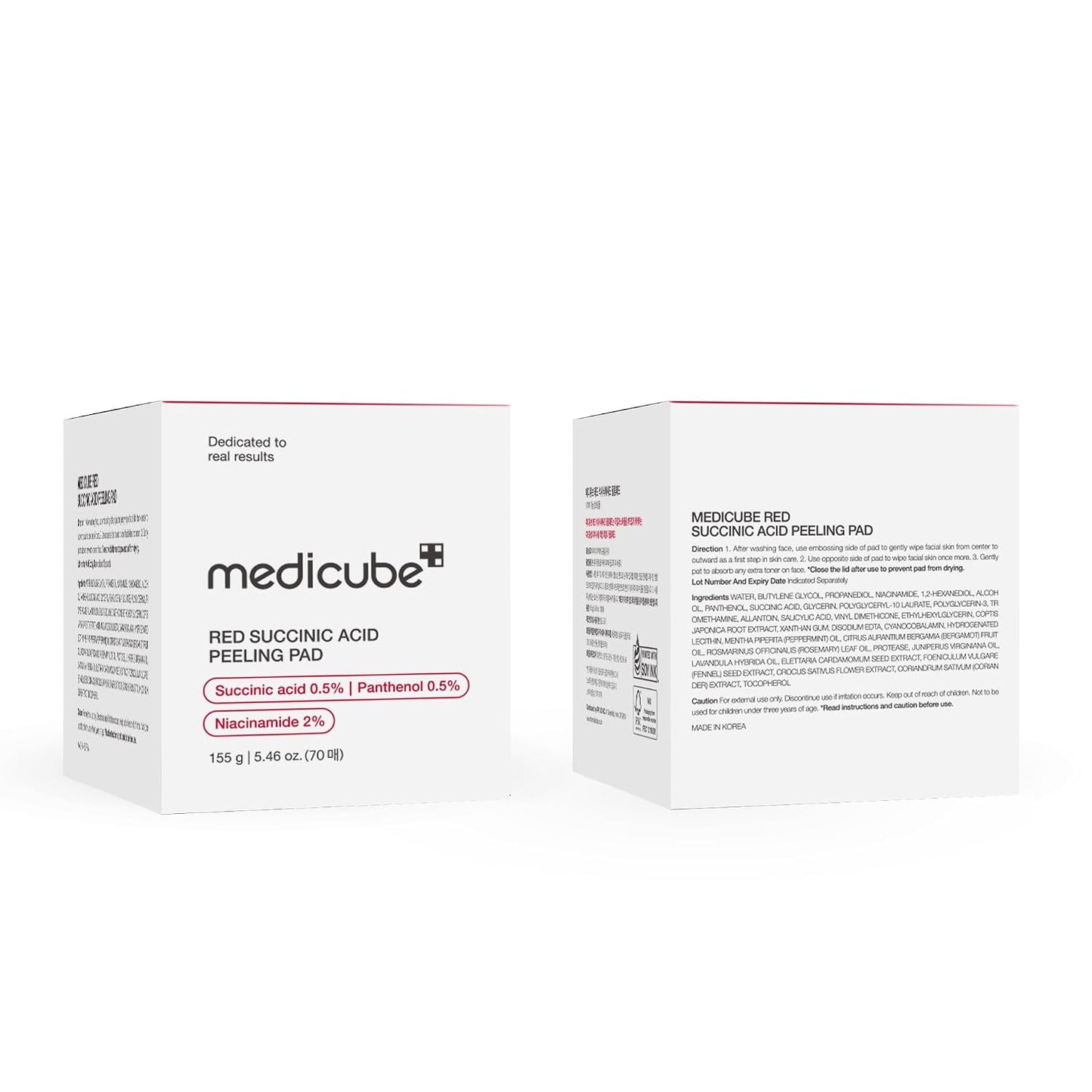 medicube Toner Pads Zero Pore Pad 2.0 | Dual-Textured Facial Pad for Exfoliation and Pore Care with 4.5% AHA Lactic Acid, 0.45% BHA Salicylic Acid | Ideal for All, Korean Skin Care, 70 Pads (1 Pack)
