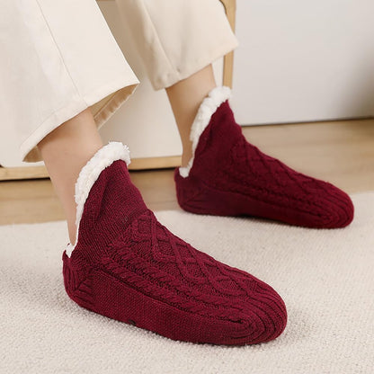 Unisex Fluffy Fuzzy Warm Slipper Socks for Men Women, Thick Fleece Lined Non-Slip Socks Indoor Floor