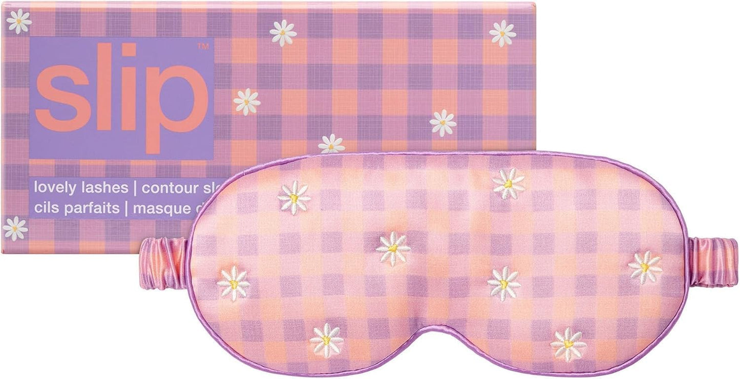 slip Contour Sleep Mask | 100% Pure Mulberry Silk, Ultra Soft | Contoured Design, Prevents Eye Pressure | Adjustable Strap, Ideal for Travel - Black