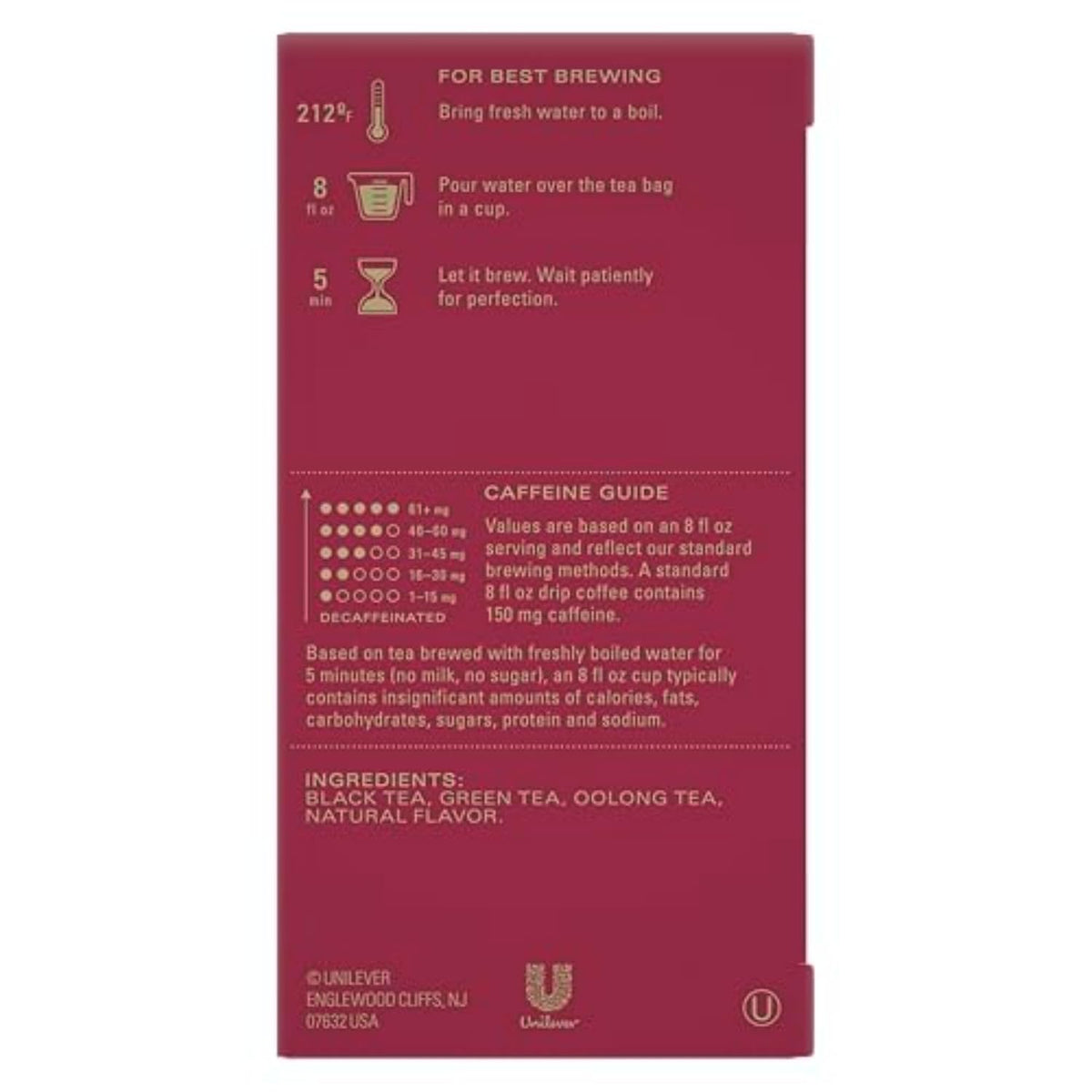 TAZO Joy Limited Edition Seasonal Blend of Black, Oolong & Green Tea with Hints of Peach, 120 Total Bags (20ct - Pack of 6)