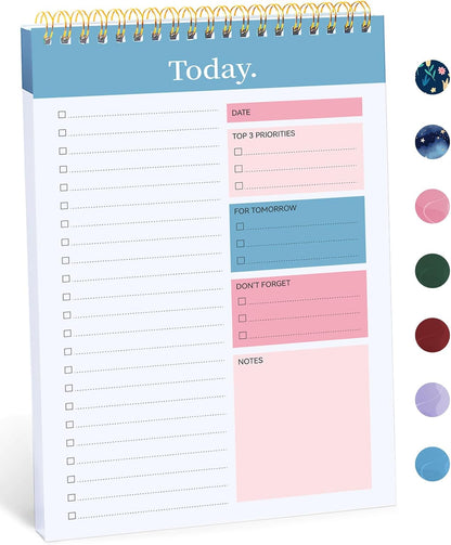 Taja To Do List Notepad - To Do List Notebook for Work with 52 Sheets, 9.8" x 6.5", Undated Daily Planner Perfect for Daily Tasks and Goal Setting, Notepad Suitable for Office, Home & School - Violet Dream