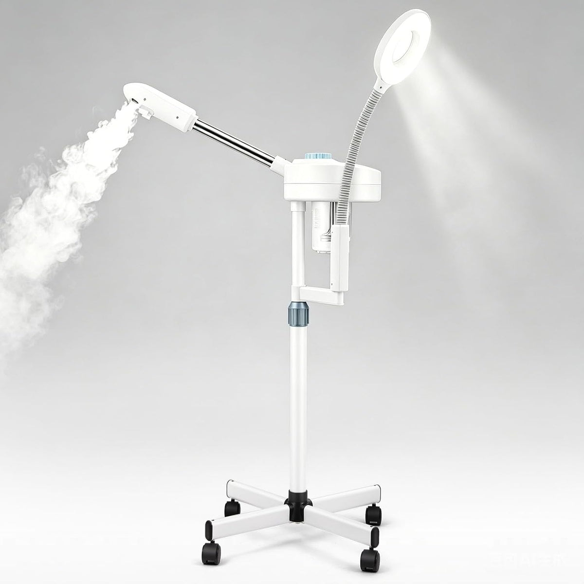 Artist hand Professional Facial Steamer with 5X LED Magnifying Lamp 3 in 1