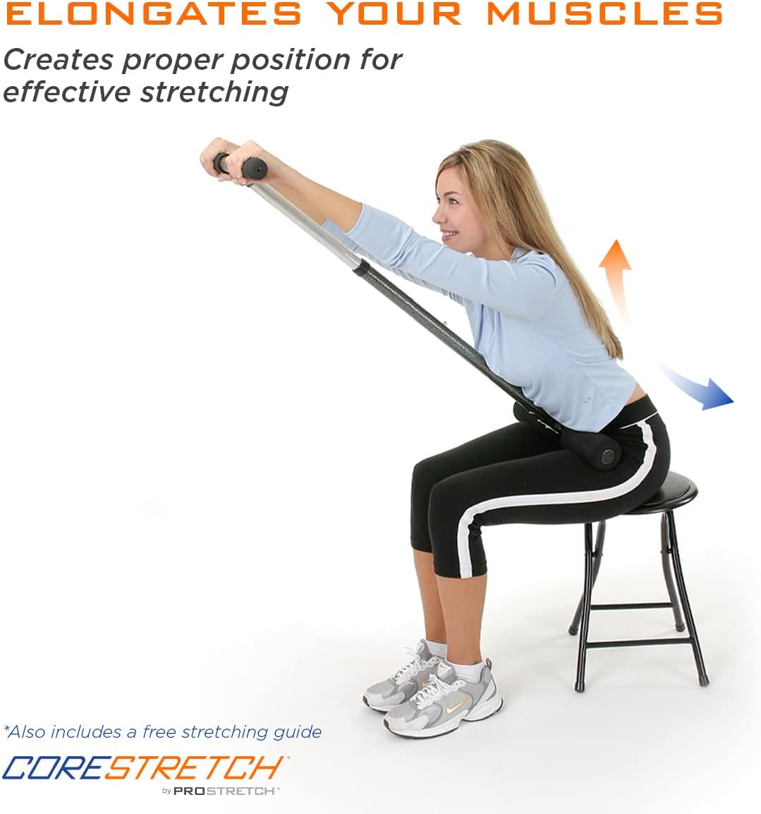 ProStretch CoreStretch, Adjustable Upper and Lower Back Stretcher, Physical Therapy Tool for Back Pain Relief and Shoulder Stretching
