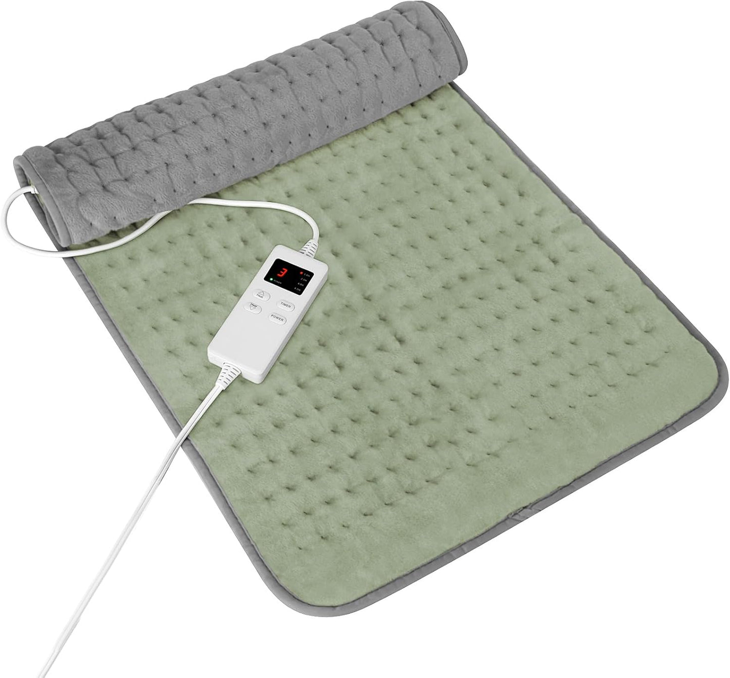 Heating Pad for Period Cramps, Heating Pad for Back/Neck/Shoulder Muscle Pain, 6 Heating & 4 Timer Setting, Auto Shut Off, Dry/Moist Heat & Machine Washable, Birthday Christma s Gifts for Women Mom