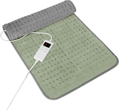 Heating Pad for Period Cramps, Heating Pad for Back/Neck/Shoulder Muscle Pain, 6 Heating & 4 Timer Setting, Auto Shut Off, Dry/Moist Heat & Machine Washable, Birthday Christma s Gifts for Women Mom