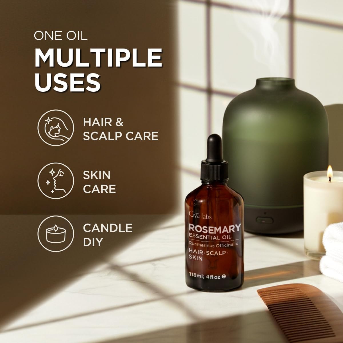 100% Pure Lavender Essential Oil for Skin & Diffuser - 4 Fl Oz