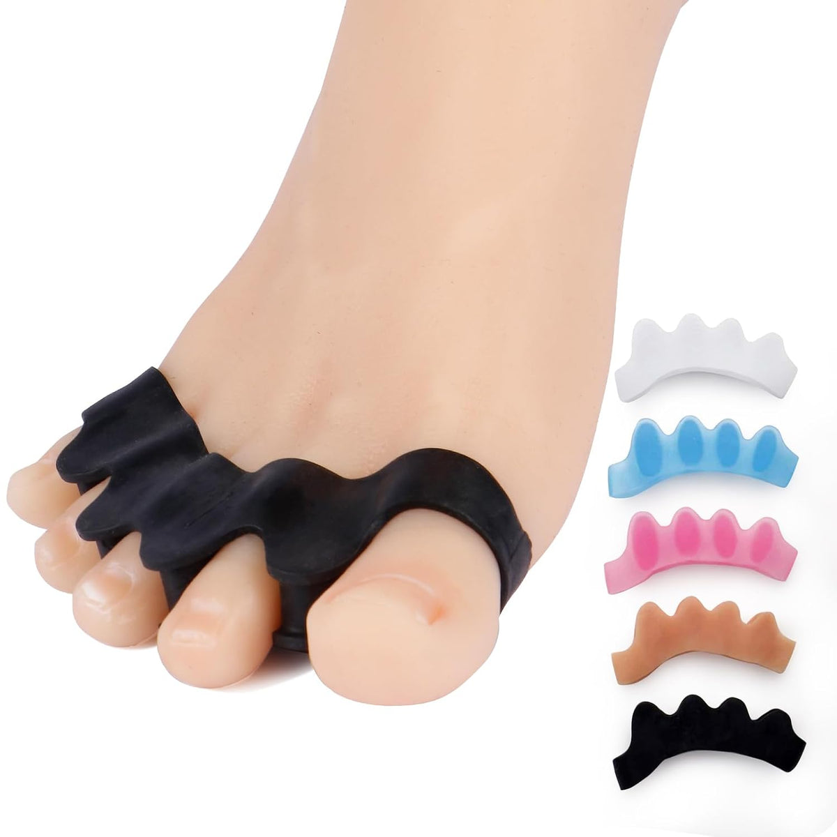 White Gel Toe Separators for Bunions and Hammertoes – 1 Pairs