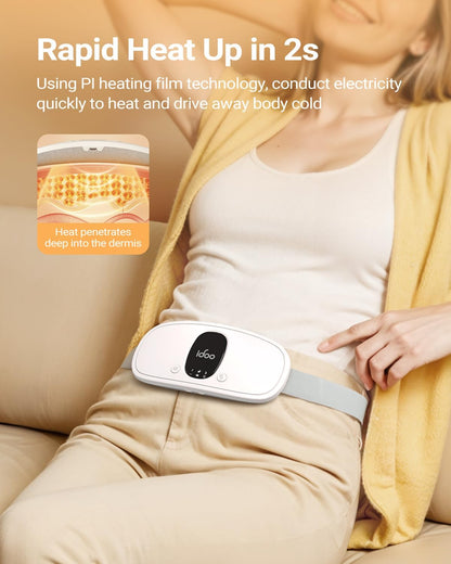 iDOO Cordless Heating Pad for Menstrual Cramps, Lightweight & Portable