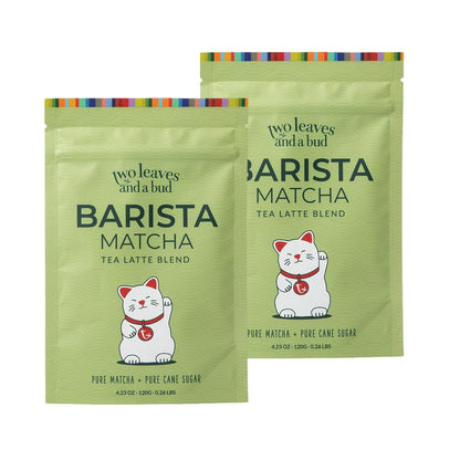 Two Leaves and a Bud Barista Matcha Sweetened Latte Blend, 120g (Pack of 2)