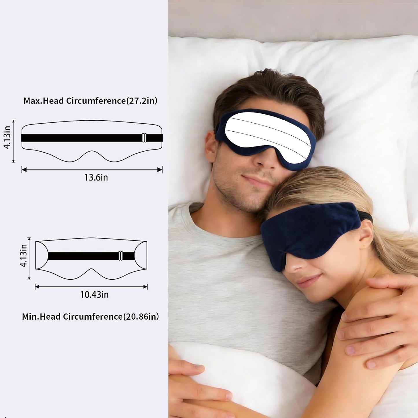 Lyocell Weighted Sleep Eye Mask for Women Men, 5.3oz & 7oz, Cooling, Removable Washable Weighted Bag, Light Blocking Eye Cover, Soft Eye Shade for Travel Essentials, Office Naps, Gift,Purple