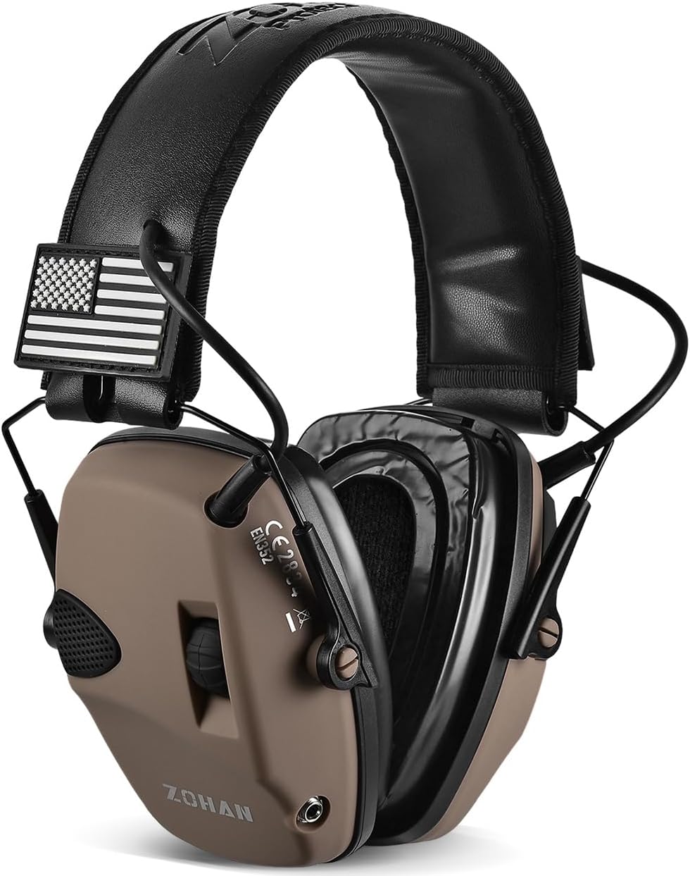 ZOHAN Electronic Shooting Earmuffs Built in Ambient Sound Amplifier, Hearing Protection for Shooters, NRR 23dB Noise Reduction, Ideal Gun Range Ear Protection Headphones for Hunting-Black&Purple