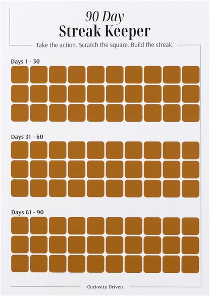365 Day Scratch Off Habit Tracker (16.5" x 11.7") | Daily Streak Keeper & Year-Long Goal Tracker – Visual Progress Chart for Daily Habits, Morning Routines & Productivity