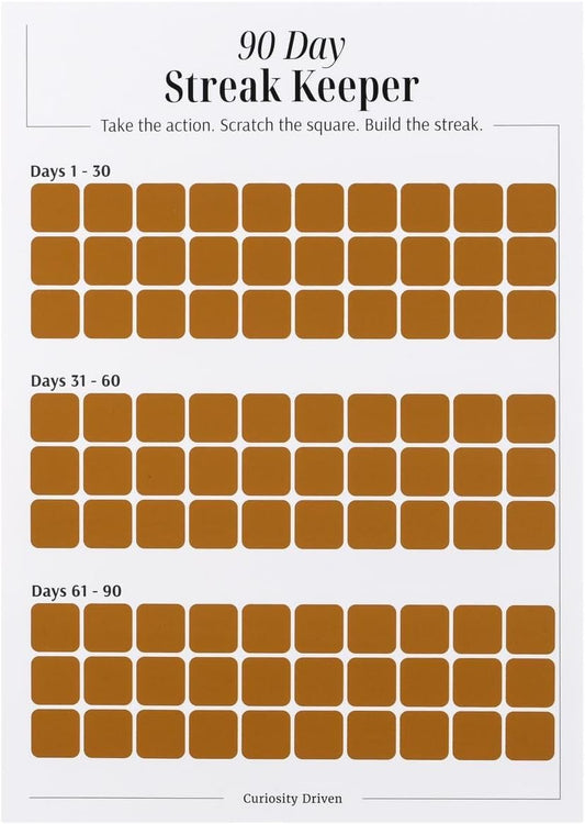 365 Day Scratch Off Habit Tracker (16.5" x 11.7") | Daily Streak Keeper & Year-Long Goal Tracker – Visual Progress Chart for Daily Habits, Morning Routines & Productivity