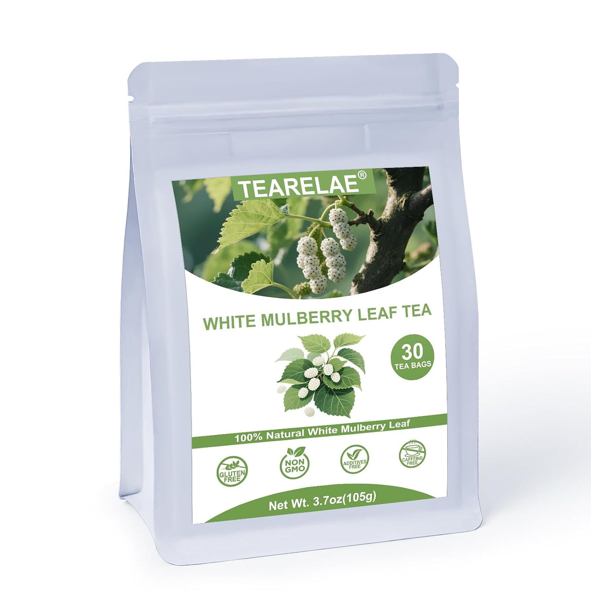 TEARELAE - White Mulberry Leaf Tea Bags, 30 Ct, Mulberry Tea