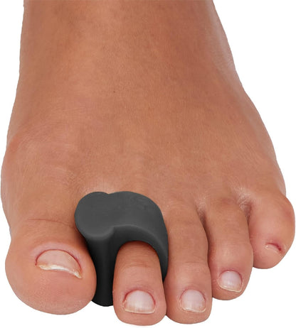 ZenToes Gel Toe Separators for Overlapping Toes, Bunions, Big Toe Alignment, Corrector and Spacer - 4 Pack (White)