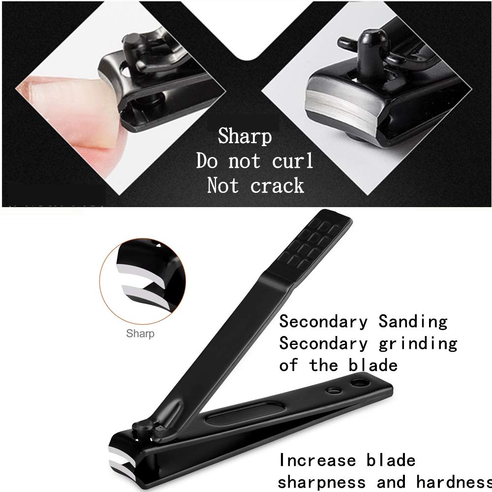 Manicure Set Men Finger and Toe Nail Clippers Set Professional Manicure Pedicure Kit with Travel Case Personal Care Tools Accessories Nail Grooming Kit Gifts for Men Women Father Mother