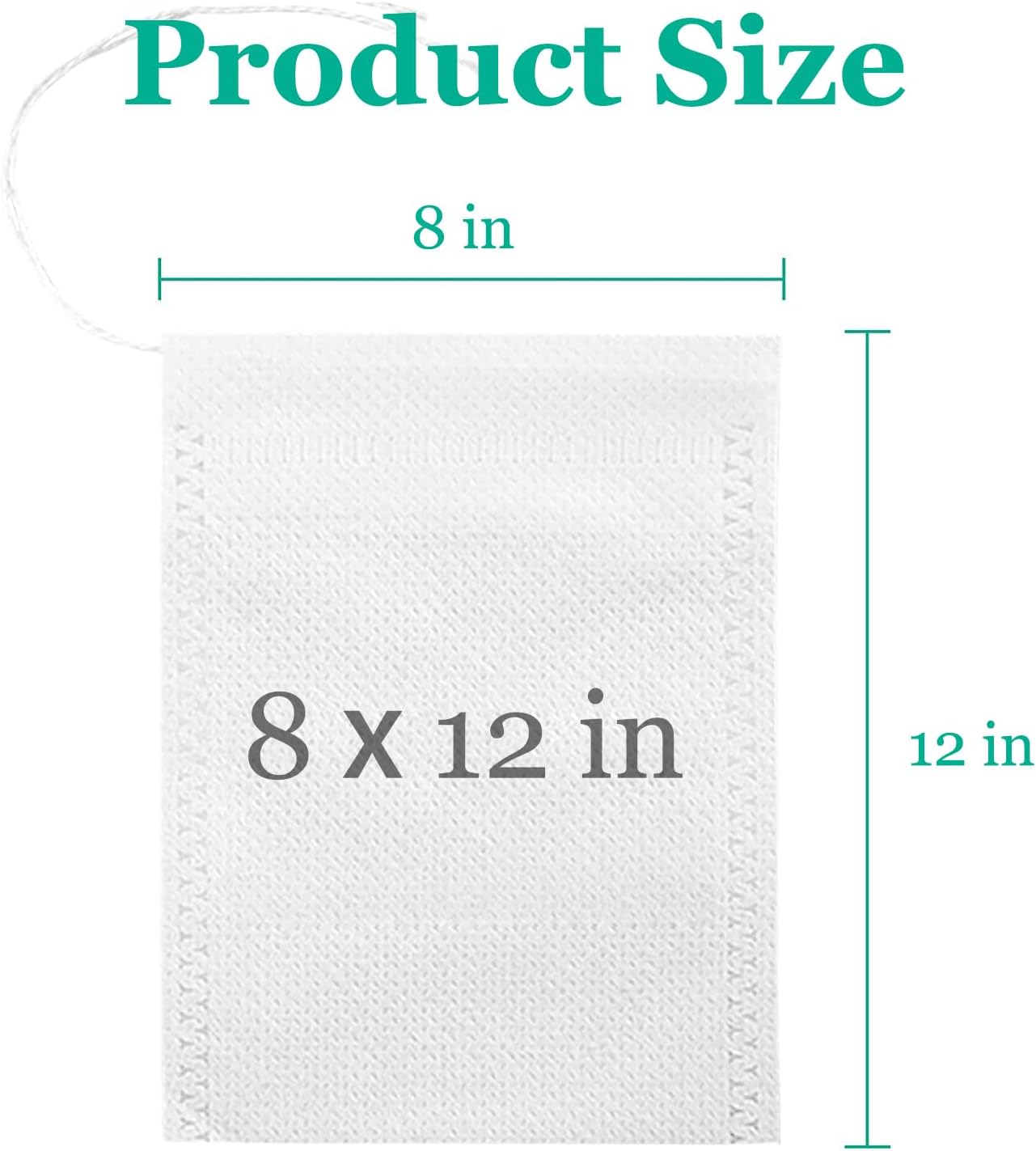 Yzurbu 200pcs 4''x6'' Cold Brew Coffee Filter Bags, No Mess Disposable Filter Bag with Drawstring for Coffee Grounds & Ice Tea