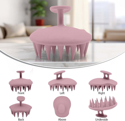 Fiora Naturals Scalp Massager Shampoo Brush - Silicon Scalp Scrubber & Exfoliator for Dandruff Removal and Hair Growth, Brush for Wet & Dry Hair, for Men, Women, Kids - BPA Free