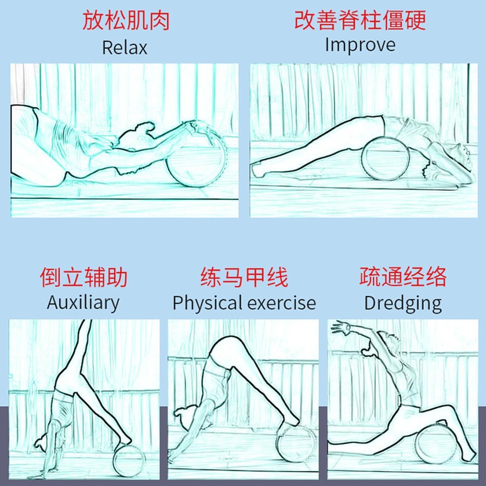 Yoga Wheel,Back Roller,Back Cracking Device,Foam Roller for Back,Yoga Wheel for Back Stretcher,Back Roller Foam
