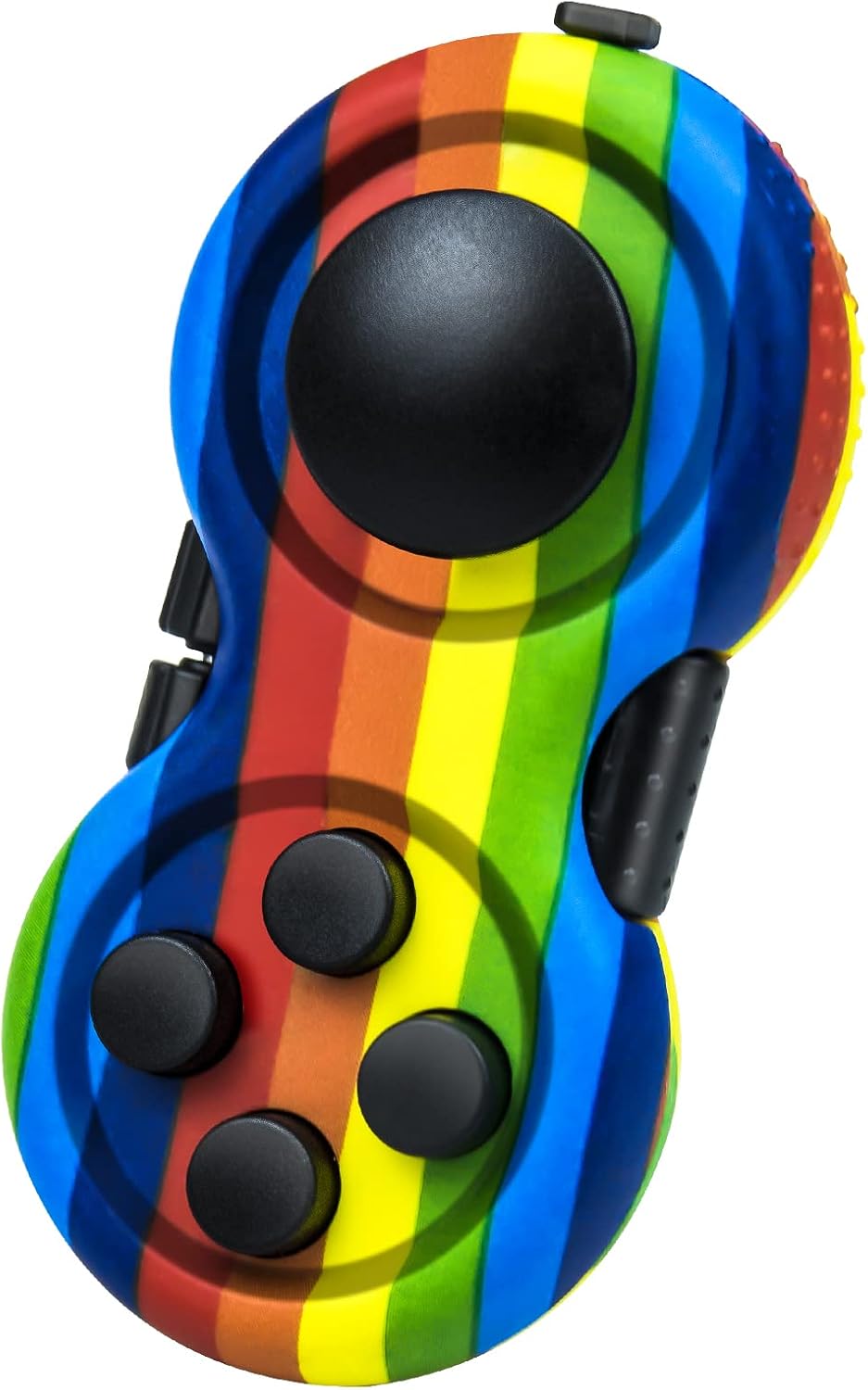 Original Fidget Toy Game, Rubberized Classical Controller Fidget Concentration Toy with 8-Fidget Functions and Lanyard - Excellent for Relieving Stress and Anxiety