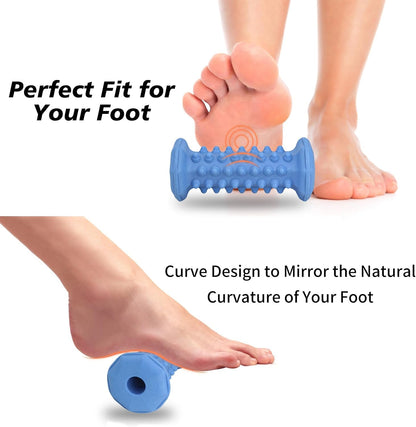 Foot Massager Roller for Plantar Fasciitis, Portable Reflexology Tool | Deep tissue massage for feet, calf, arch and heel pain. for plantar fasciitis relief, home, office and travel use