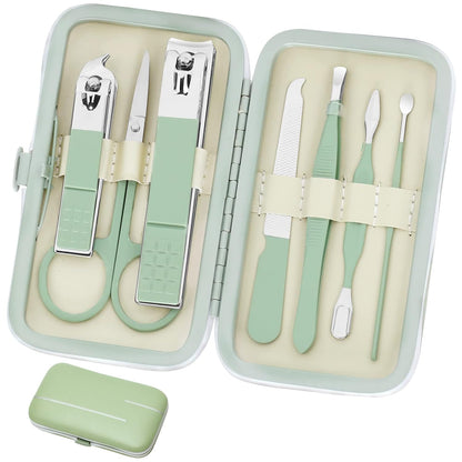 Manicure Set Men Finger and Toe Nail Clippers Set Professional Manicure Pedicure Kit with Travel Case Personal Care Tools Accessories Nail Grooming Kit Gifts for Men Women Father Mother